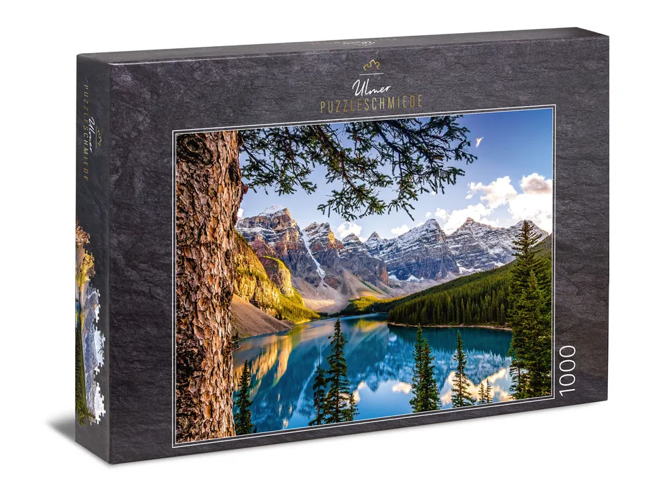 ulmer-puzzleschmiede-puzzle-1000-teile-moraine-lake-berge-puzzle image 1