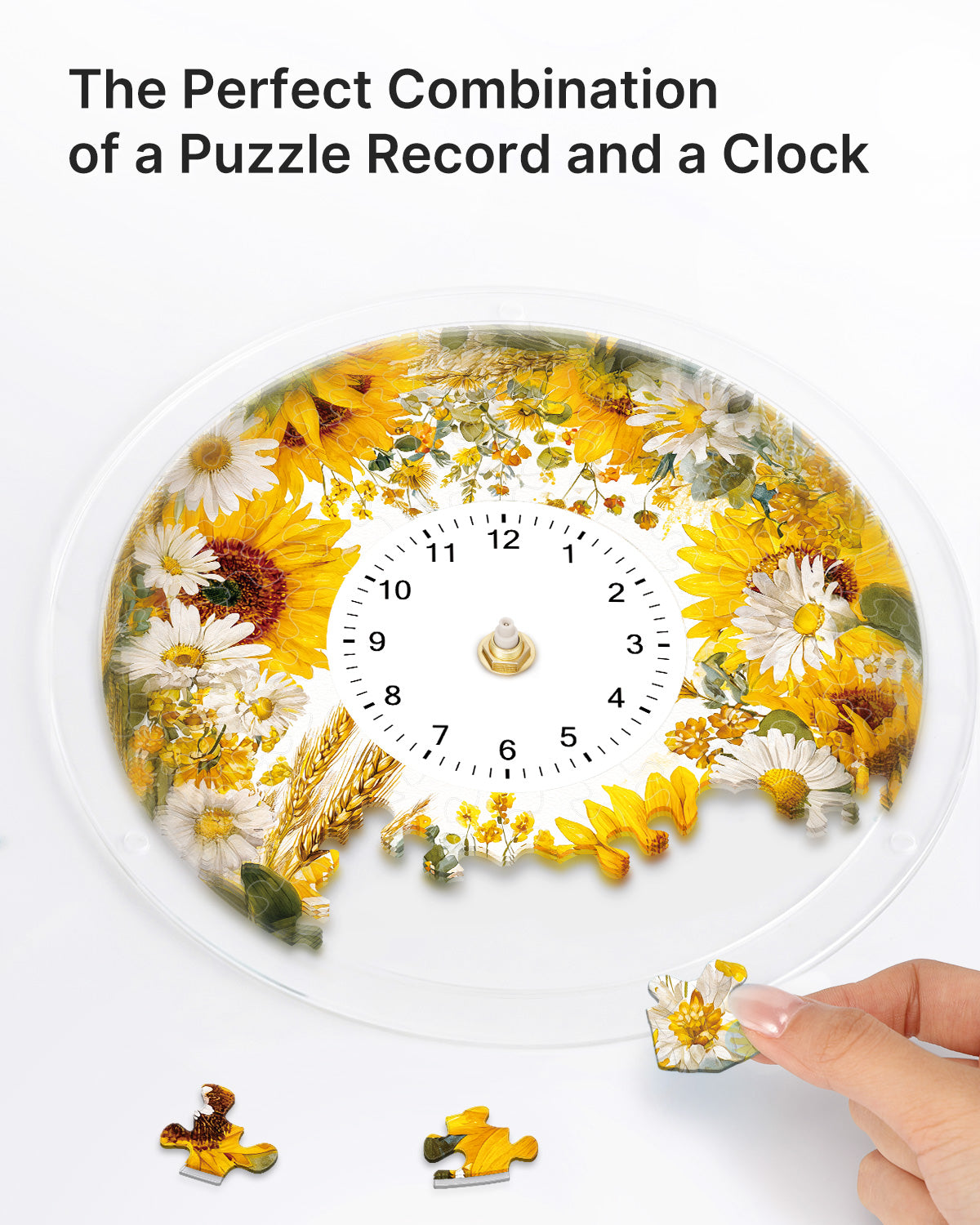 kaayee-sunflower-meadow-puzzle-uhr-acryl-diy-regular image 2