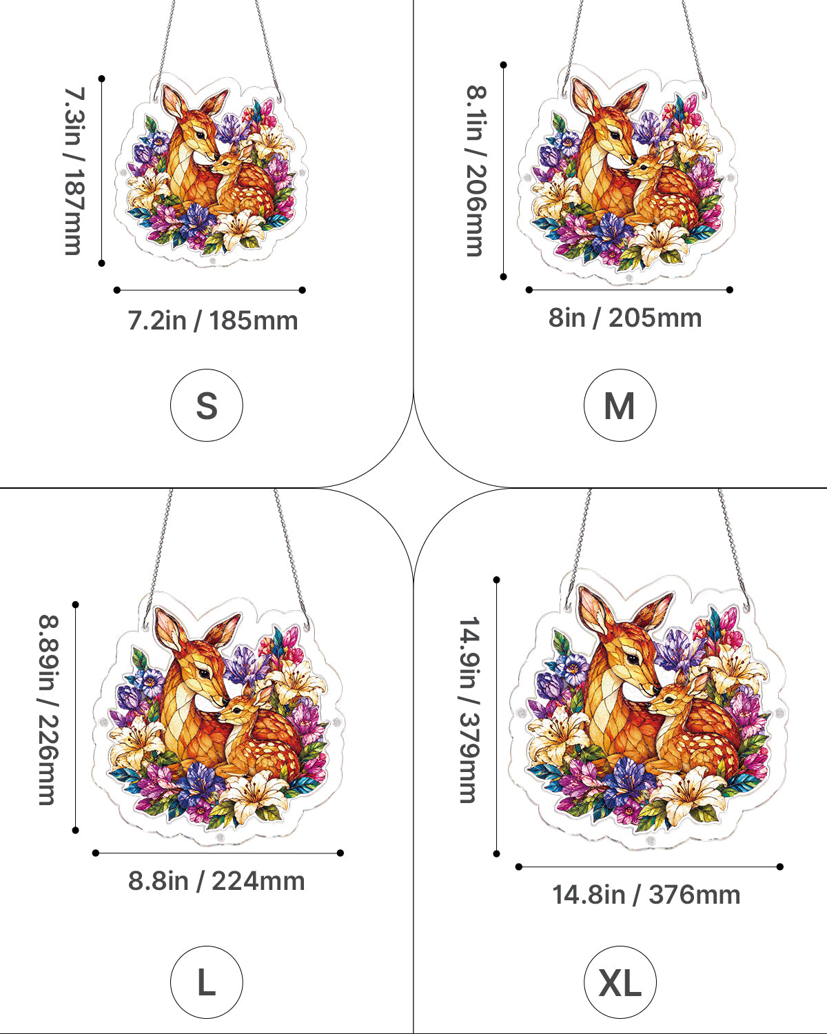 kaayee-suncatcher-puzzle-deer-in-bloom-fensterbild-hirsch image 5