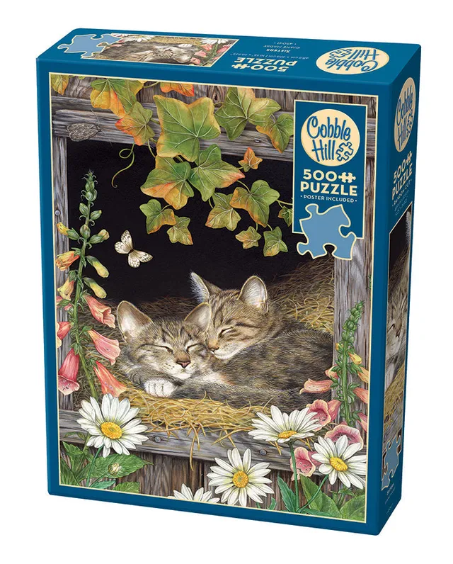 cobble-hill-500-piece-sisters-puzzle-500-teile-katzen image 1