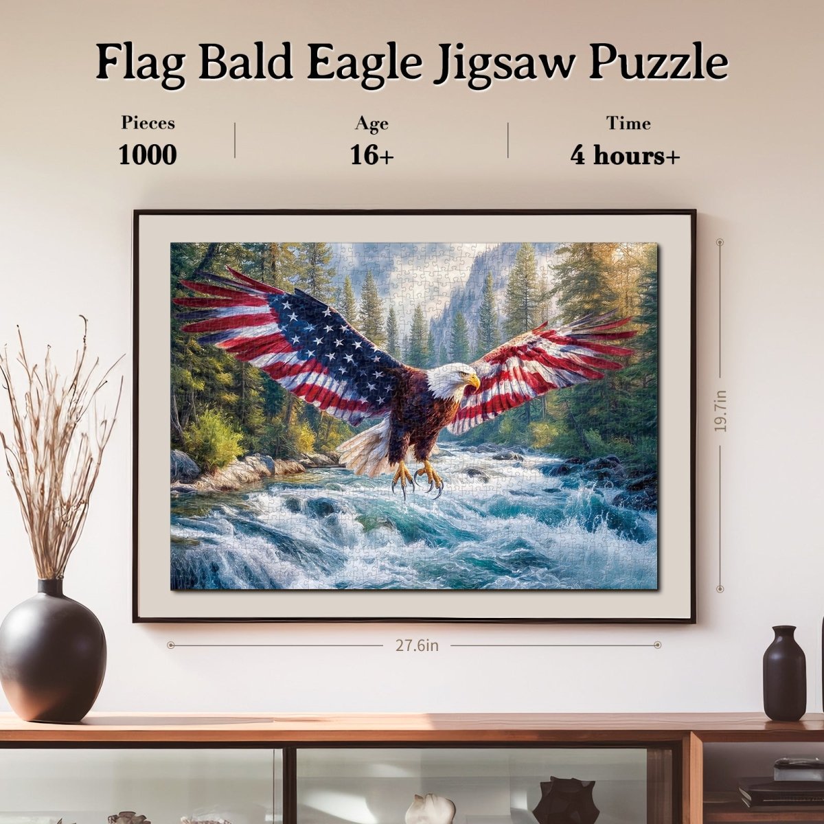 kaayee-flag-bald-eagle-2-1000-teile-puzzle-standard-adler image 5