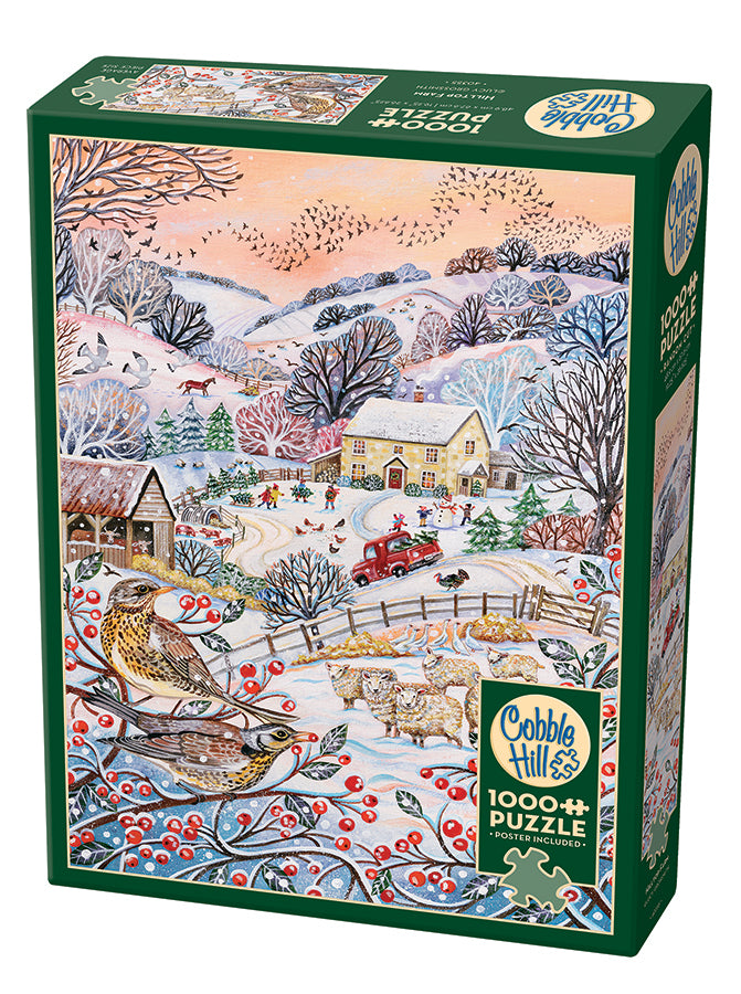 cobble-hill-hilltop-farm-puzzle-1000-teile-winter image 1