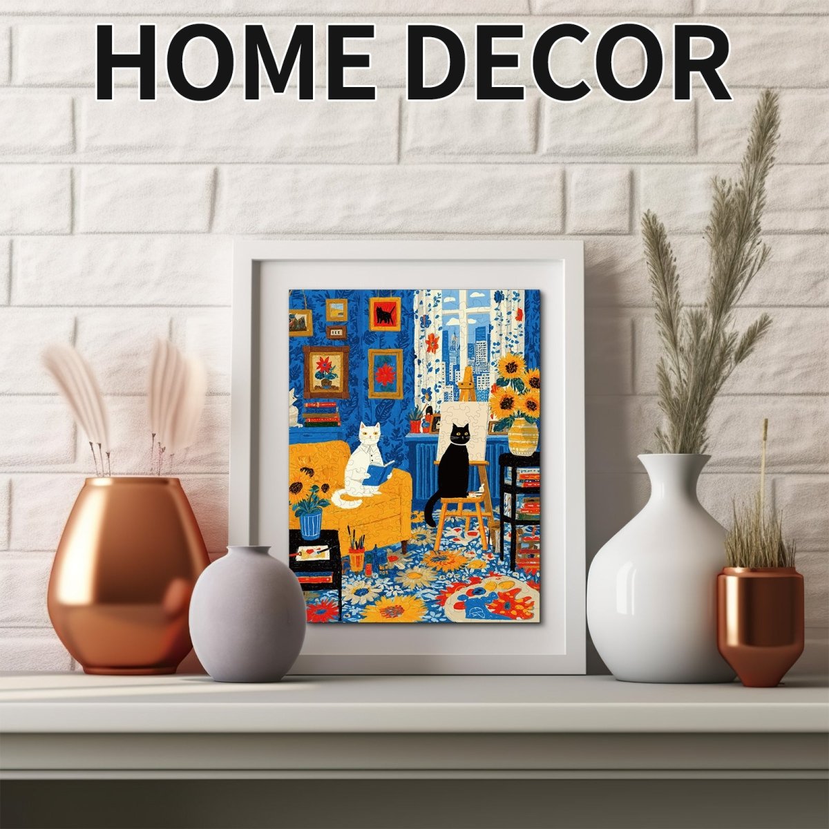 kaayee-wooden-puzzle-cats-art-studio-holzpuzzle-small image 6