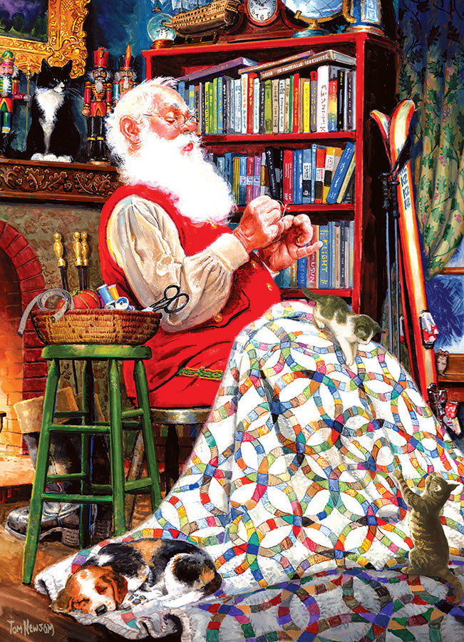cobble-hill-1000-piece-santa-s-quilt-puzzle-1000-teile-weihnachten image 2