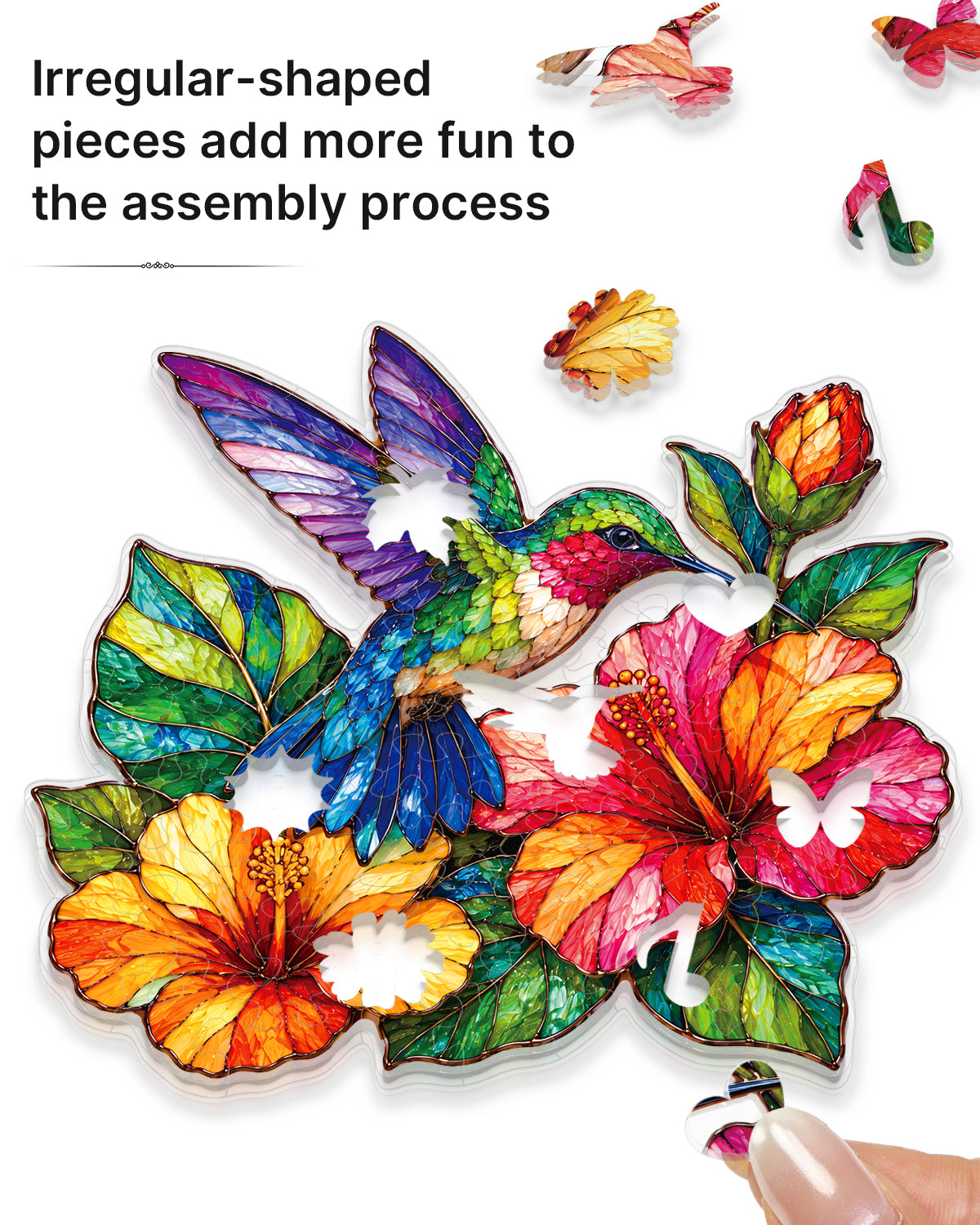 kaayee-wind-chime-kolibri-acryl-windspiel-s-bl-ten-18-cm image 2