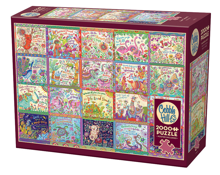cobble-hill-happy-thoughts-puzzle-2000-teile-tiere-sammelmotiv image 1