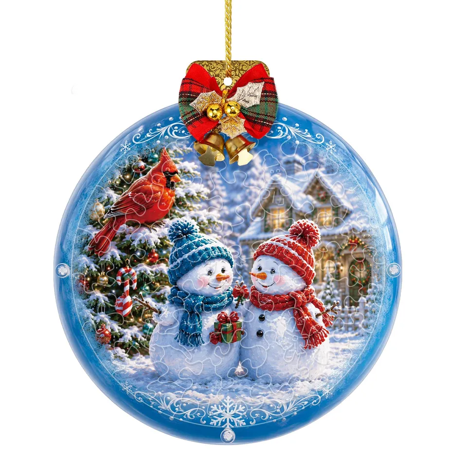 kaayee-snowman-christmas-suncatcher-puzzle-mini-15-cm image 1