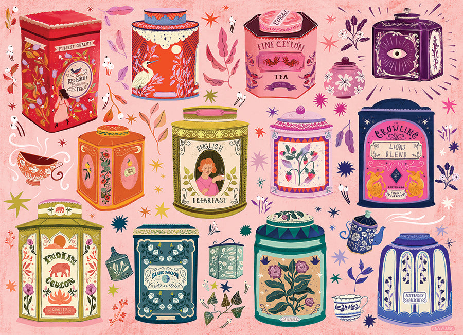 cobble-hill-1000-piece-tea-tin-treasures-puzzle-collage image 2