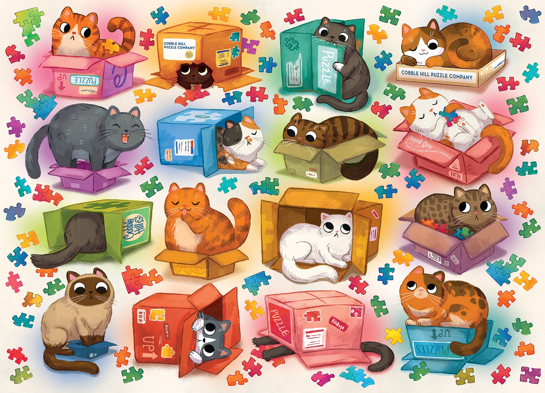 cobble-hill-1000-piece-cats-vs-puzzles-puzzle-1000-teile-katzen image 2