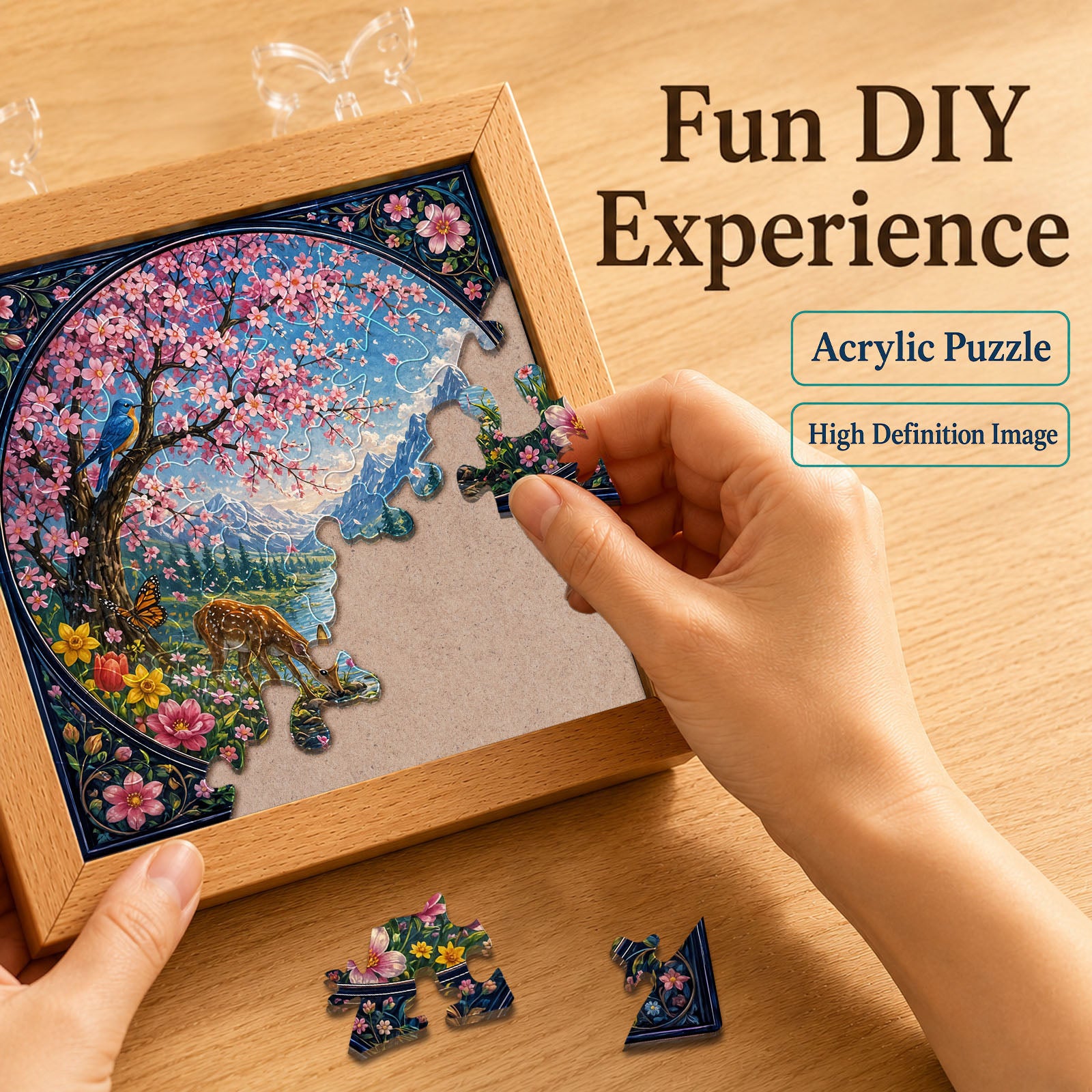 kaayee-spring-whisper-acryl-puzzle-nachtlicht-holzrahmen image 2