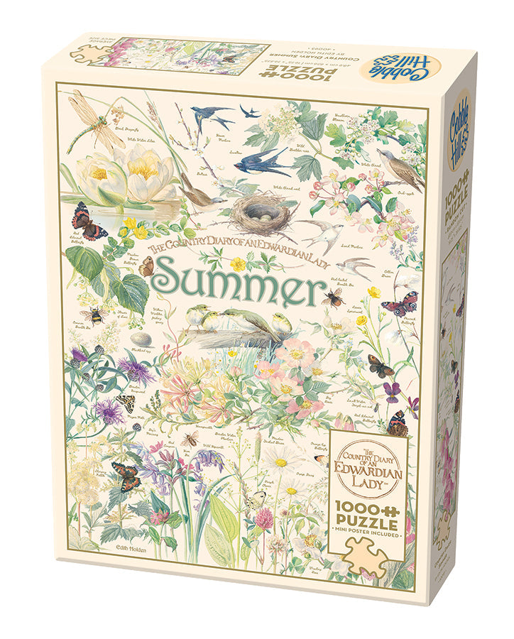 cobble-hill-1000-piece-country-diary-summer-blumen-puzzle image 1