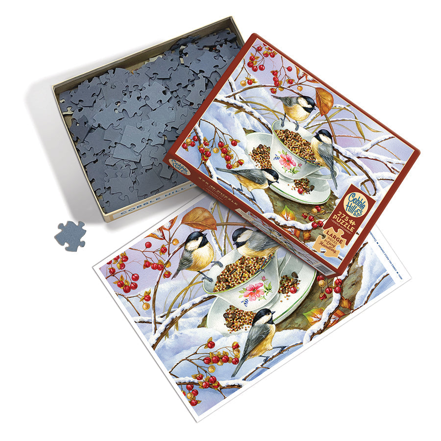 cobble-hill-chickadee-tea-puzzle-275-teile-gro-e-teile image 3