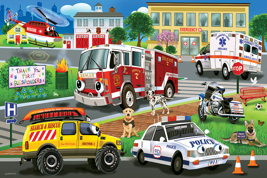 cobble-hill-floor-first-responders-bodenpuzzle-35-teile-autos image 2
