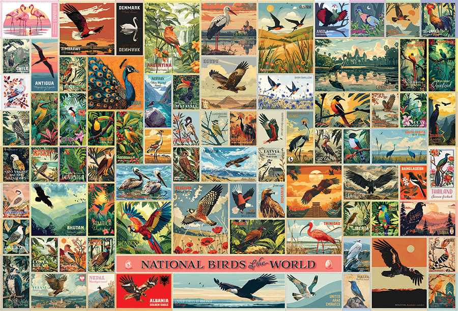 cobble-hill-2000-teile-national-birds-of-the-world-puzzle image 2