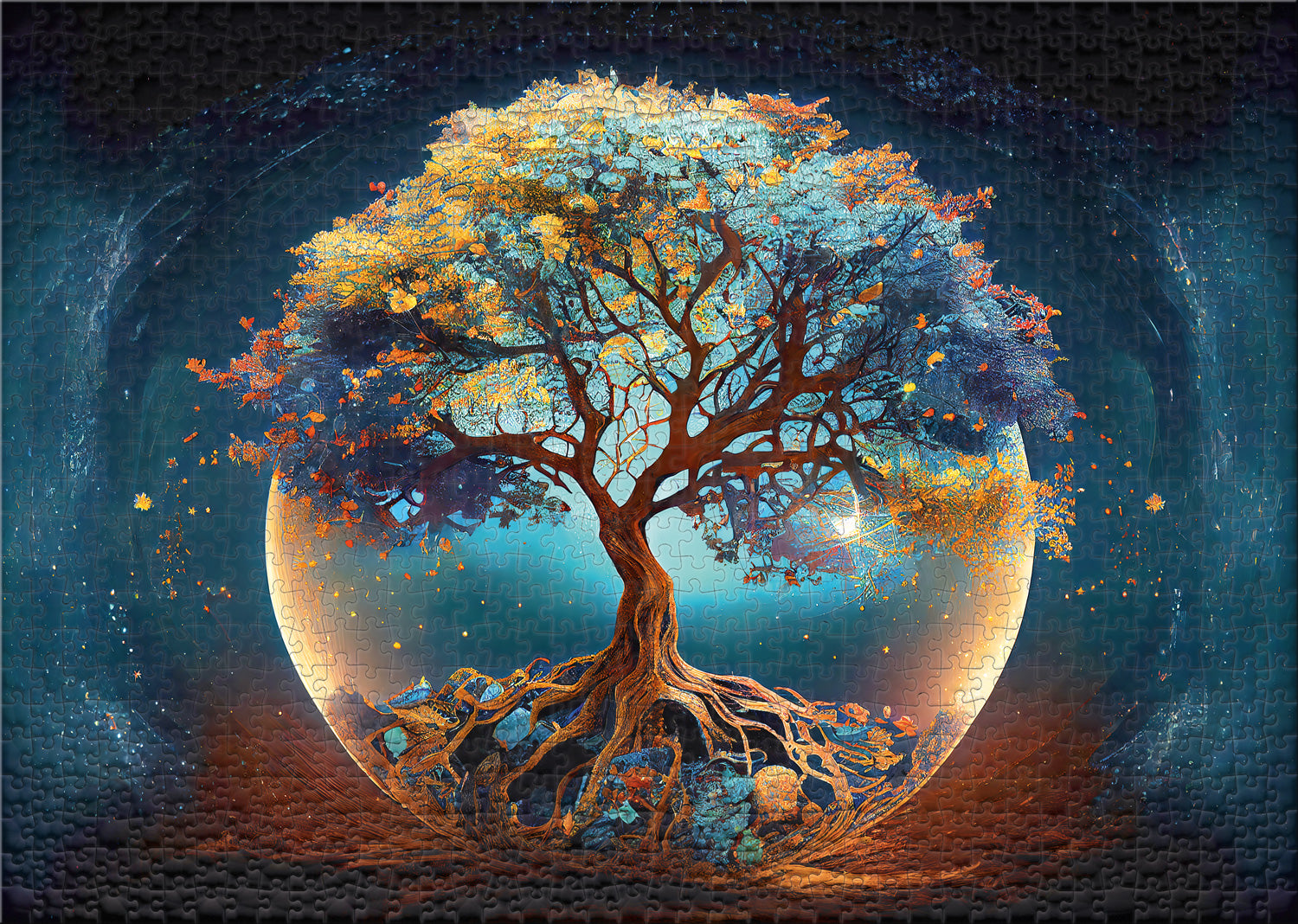 ulmer-puzzleschmiede-lebensbaum-puzzle-2000-teile-mystisch image 2