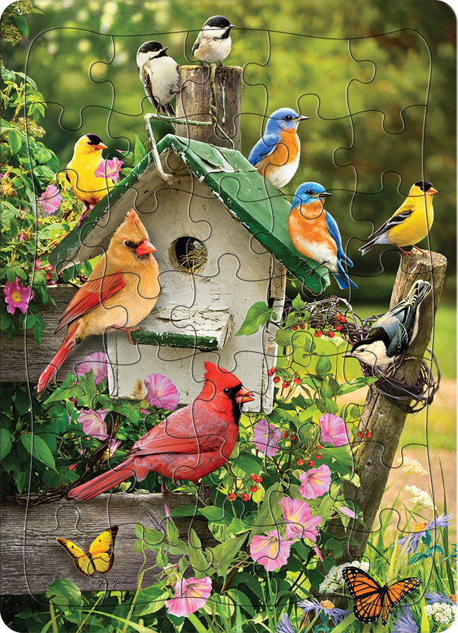 cobble-hill-singing-around-birdhouse-35-teile-rahmenpuzzle image 1