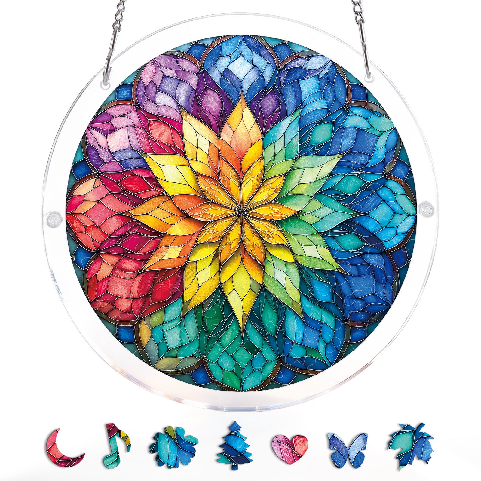 kaayee-suncatcher-flower-wheel-fensterbild-acryl-gro-regenbogen image 3