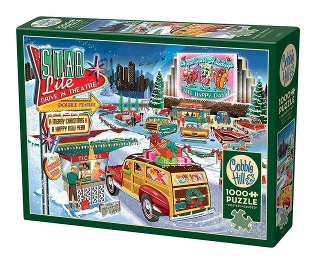 cobble-hill-holiday-drive-in-puzzle-1000-teile-weihnachten image 1