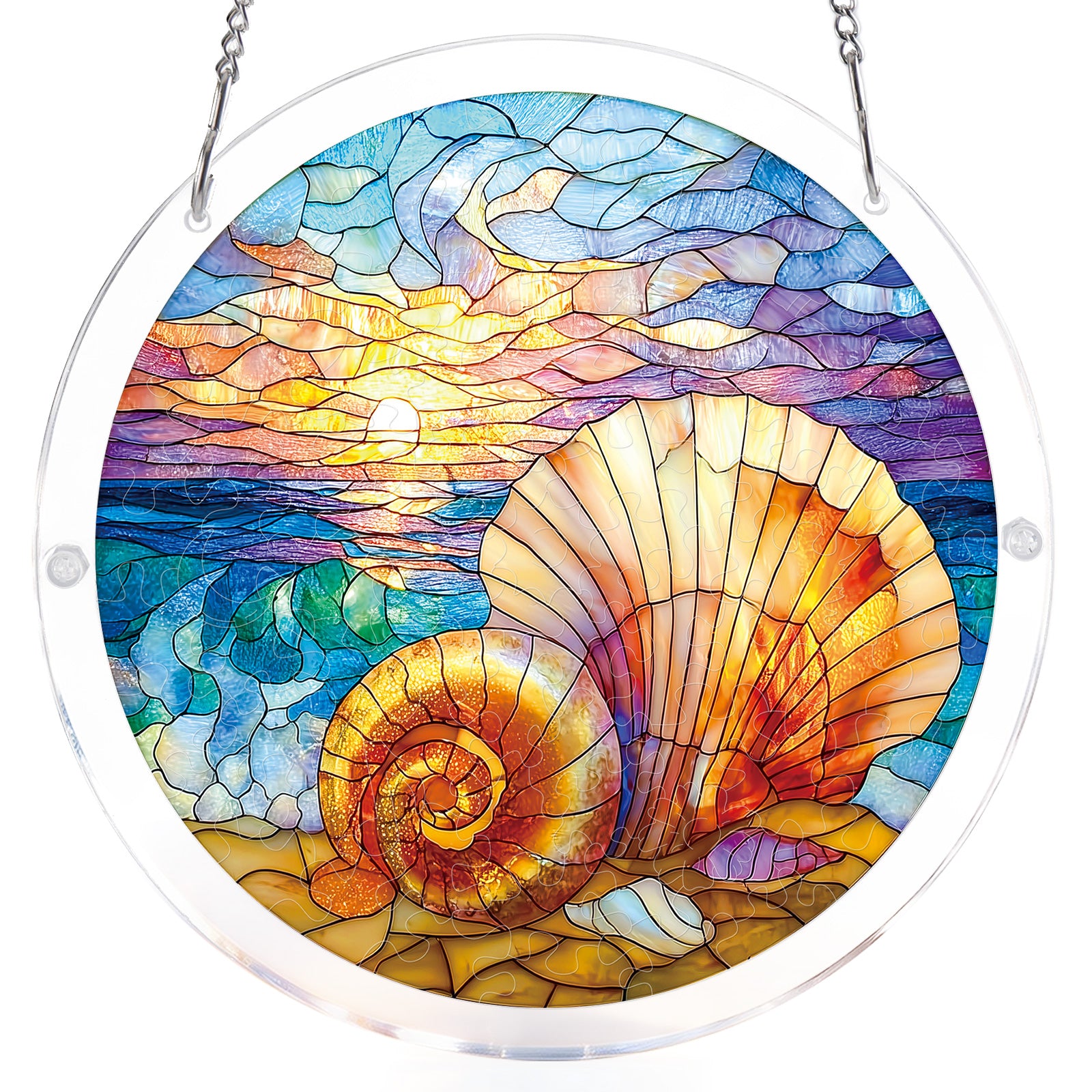 kaayee-suncatcher-puzzle-ocean-echo-shell-fensterdeko-muschel-acryl image 7