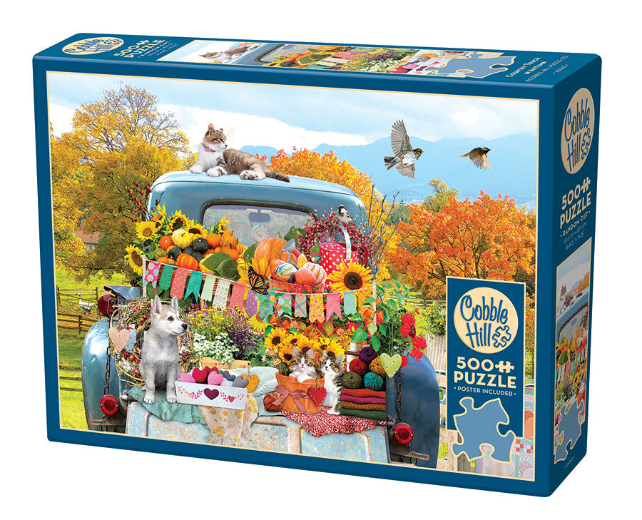 cobble-hill-500-piece-country-truck-in-autumn-puzzle-500-teile image 1