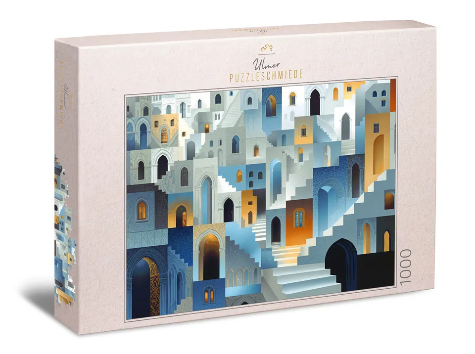 ulmer-puzzleschmiede-labyrinth-mediterran-puzzle-1000-teile image 1