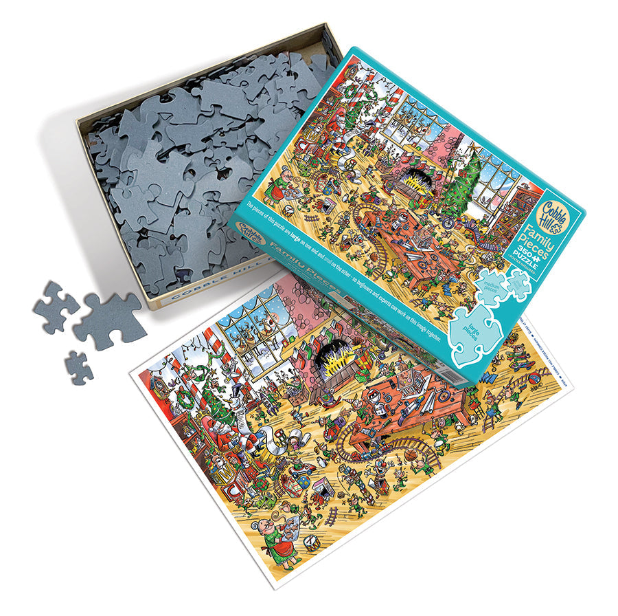cobble-hill-family-pieces-350-elves-at-work-puzzle-weihnachten image 3