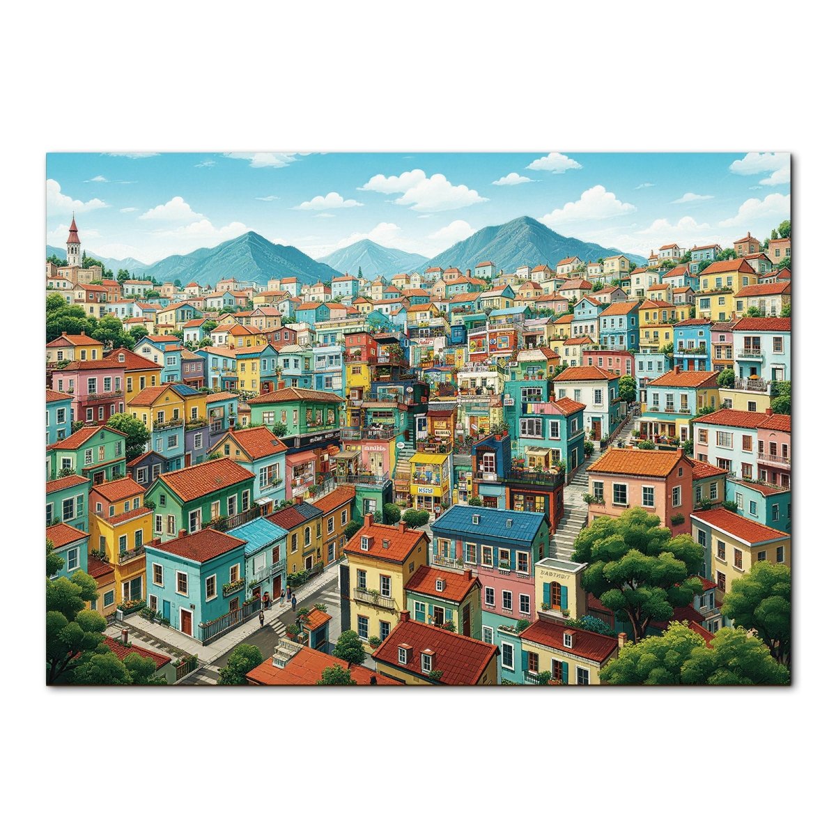 kaayee-cardboard-puzzle-sunveil-village-1000-teile-karton image 1