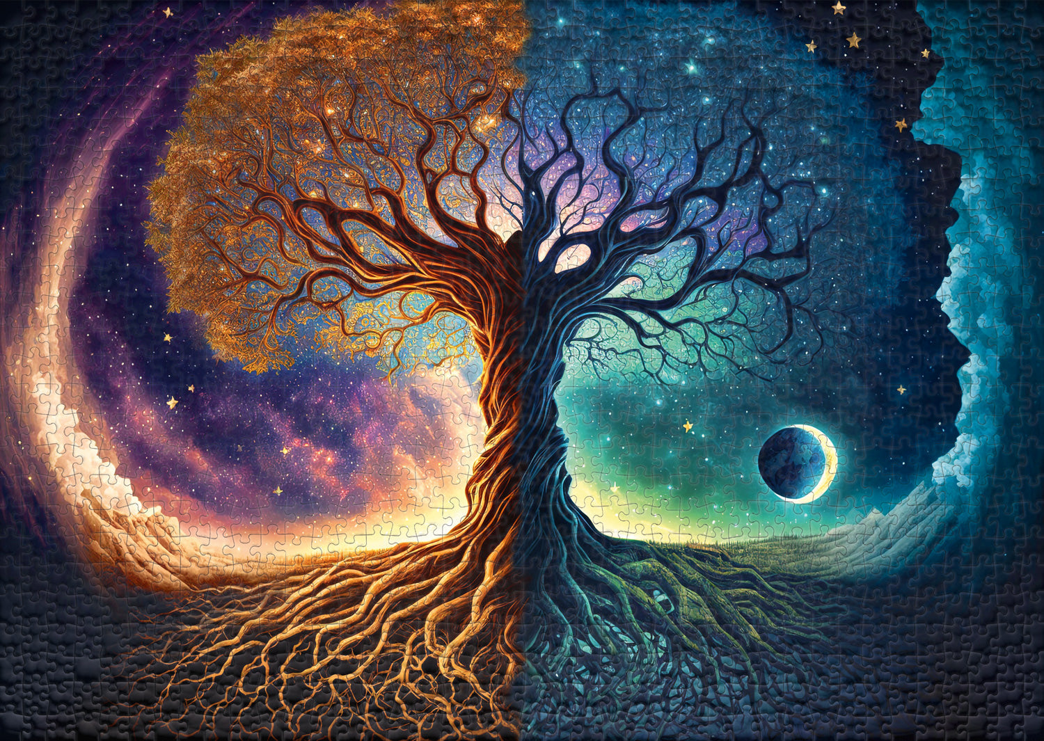 ulmer-puzzleschmiede-puzzle-1000-teile-weltenbaum-yggdrasil-mystik image 2