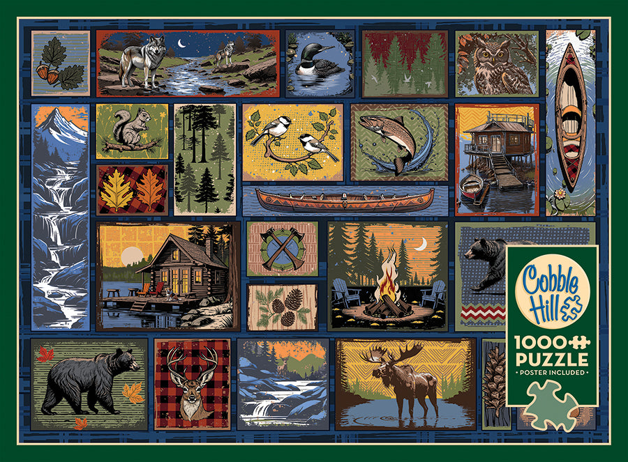 cobble-hill-1000-teile-woodcraft-puzzle-wildtiere-wald image 2