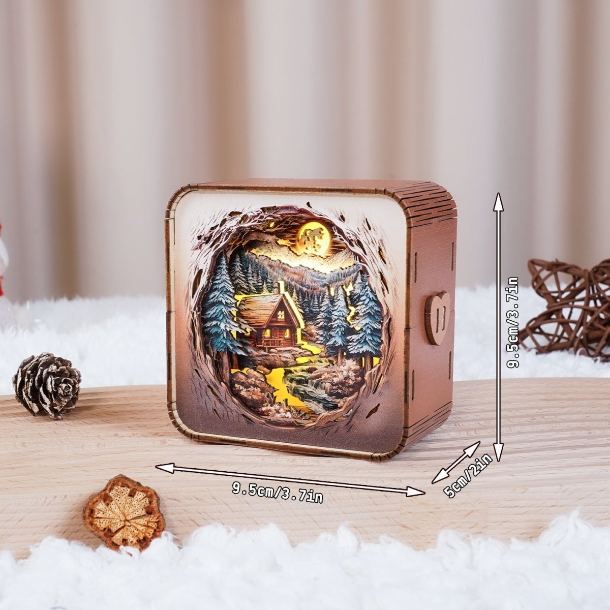 kaayee-night-light-snow-mountain-cabin-nachtlicht-holz-warmes-licht image 3