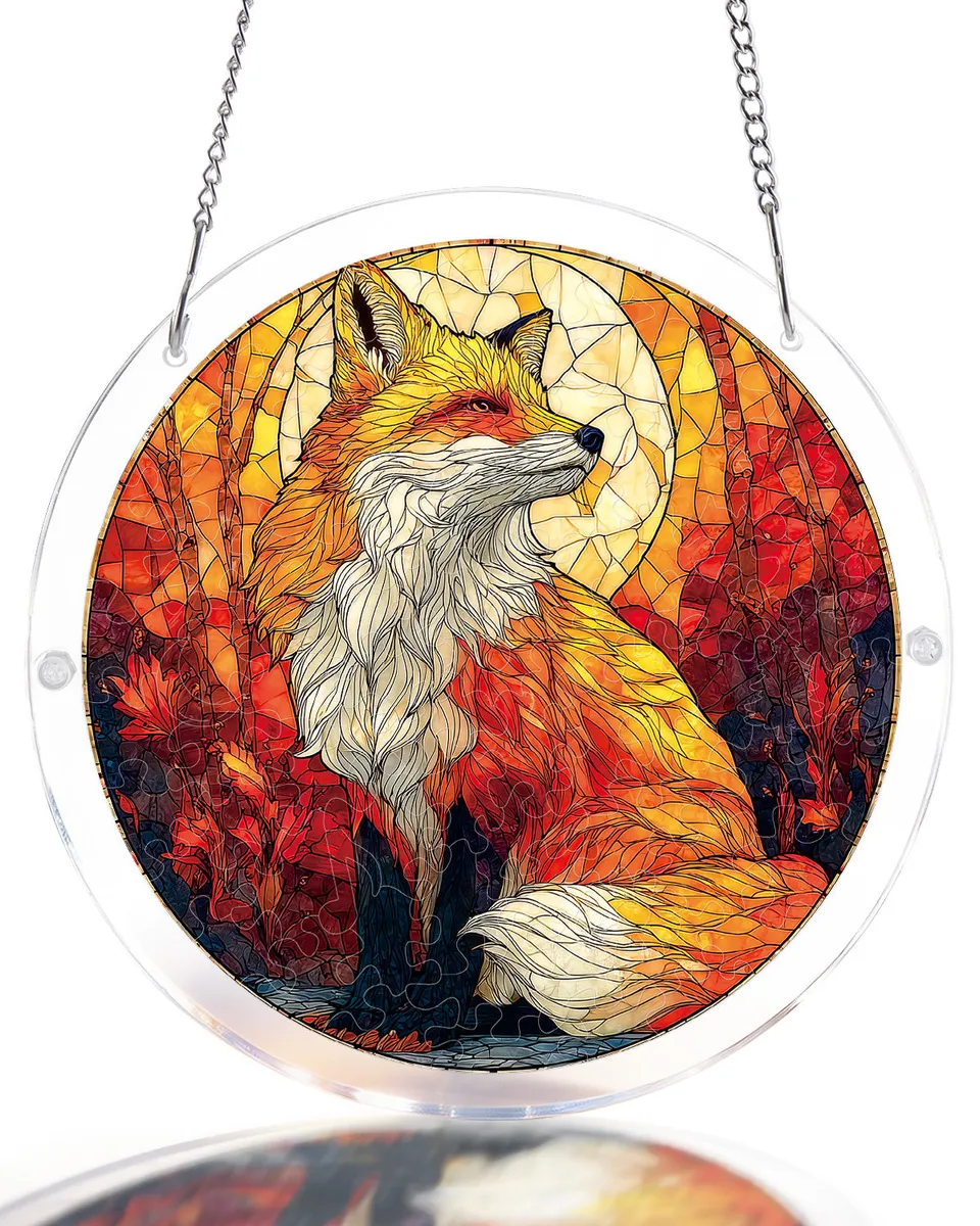 kaayee-suncatcher-puzzle-fox-glow-light-fensterbild-medium image 1