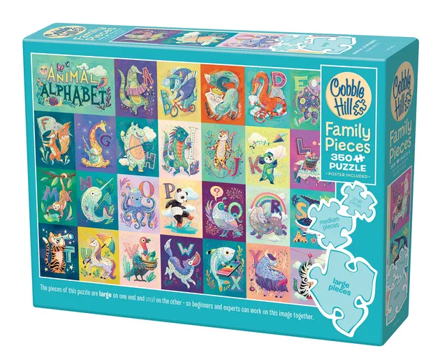 cobble-hill-family-pieces-350-animal-alphabet-familienpuzzle-350-t image 1