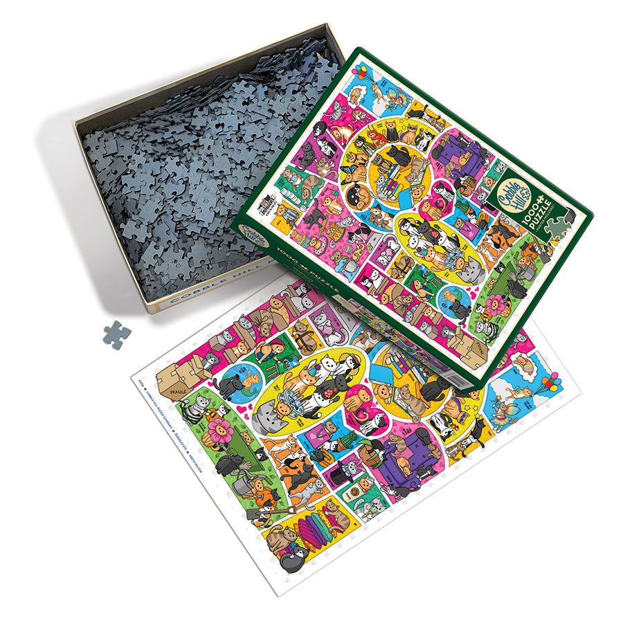 cobble-hill-doodlecats-1000-teile-puzzle-katzen-bunt image 3