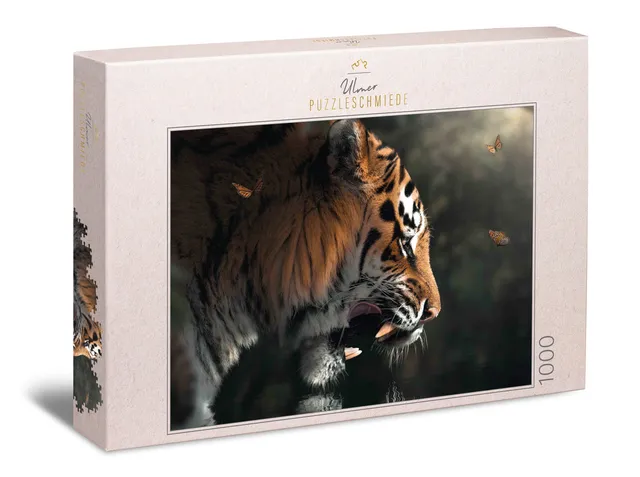 ulmer-puzzleschmiede-auge-in-auge-puzzle-1000-teile-tiger image 1