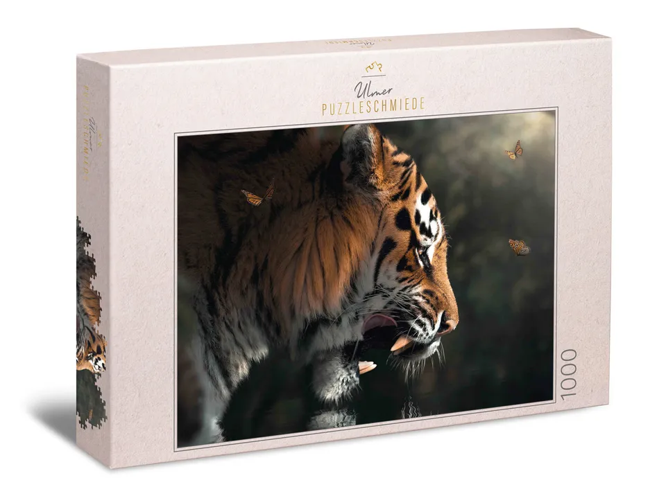 ulmer-puzzleschmiede-auge-in-auge-puzzle-1000-teile-tiger image 1
