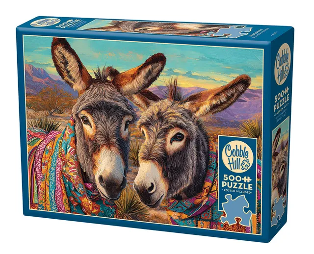 cobble-hill-500-teile-puzzle-dos-burros-esel-w-ste image 1