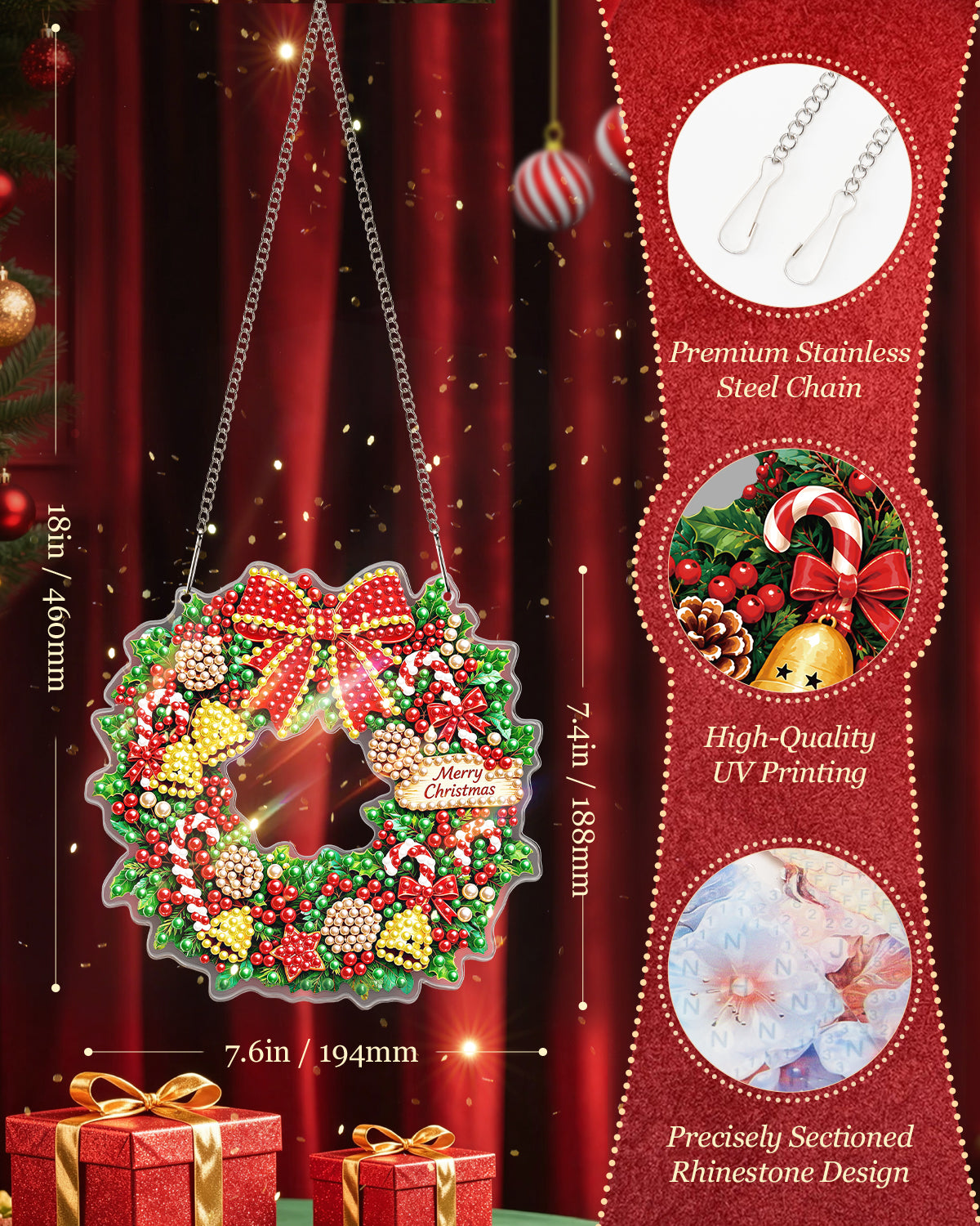 kaayee-suncatcher-christmas-wreath-bastelset-20-cm-kranz image 3