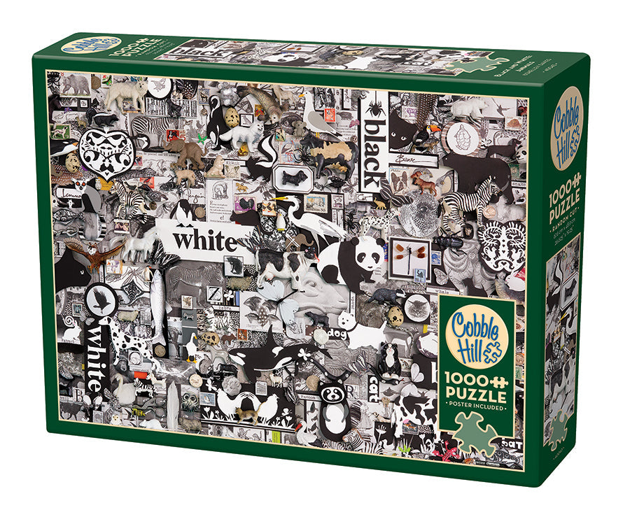 cobble-hill-black-and-white-animals-1000-teile-puzzle image 1