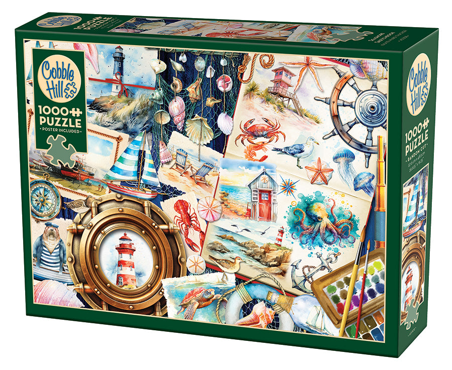 cobble-hill-1000-seashore-sketchbook-puzzle-1000-teile-meer image 1