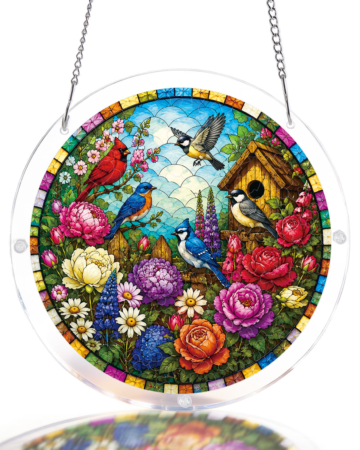 kaayee-suncatcher-puzzle-garden-songbirds-fensterbild-20-8-cm image 1