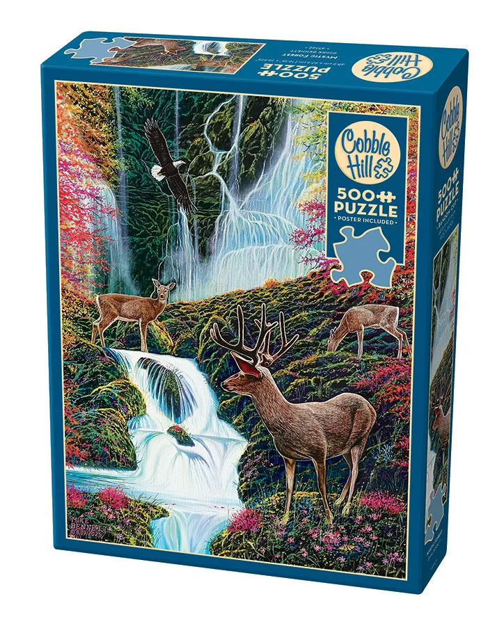 cobble-hill-500-piece-mystic-forest-puzzle-500-teile-tiere image 1