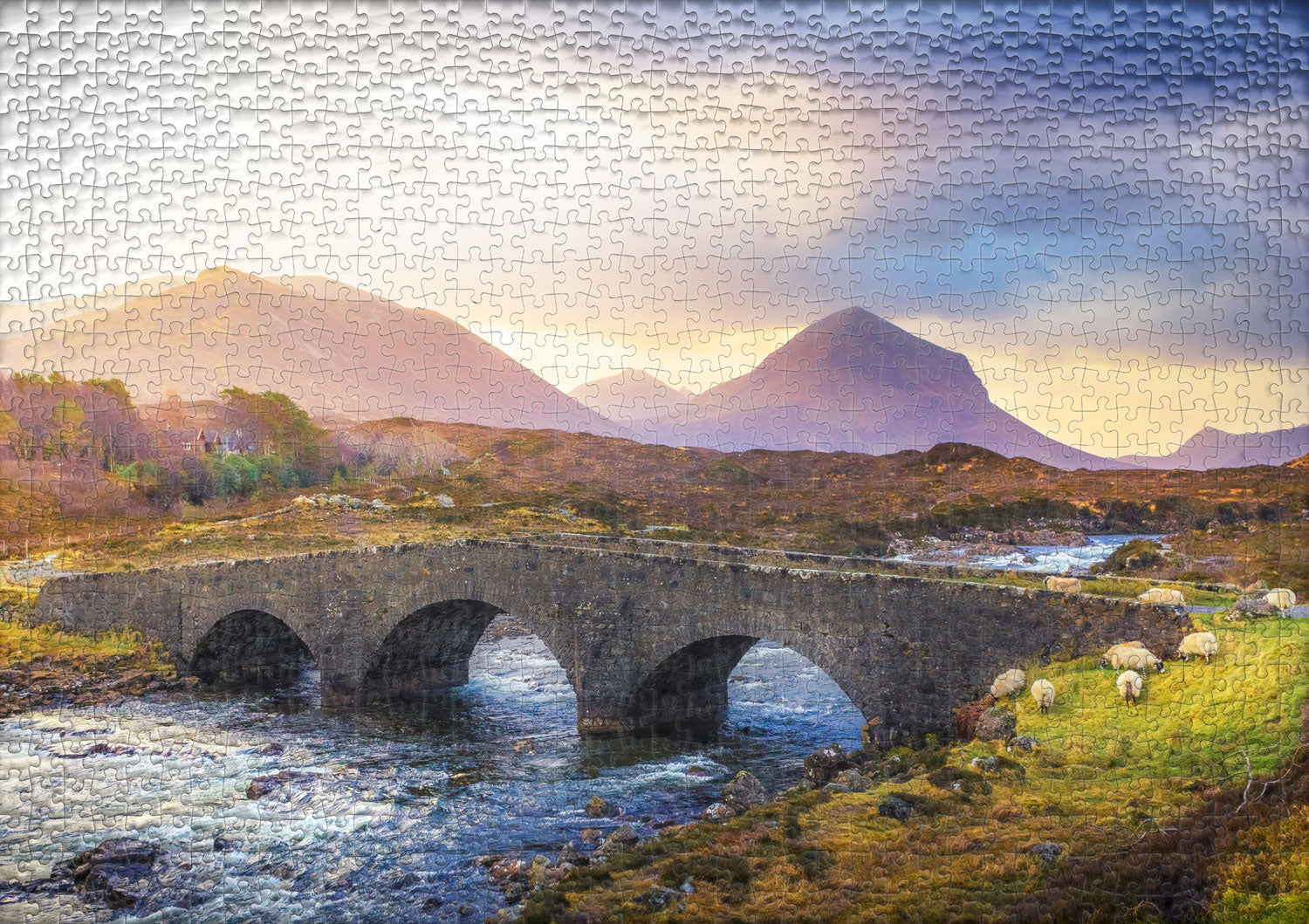 ulmer-puzzleschmiede-sligachan-bridge-puzzle-1000-teile-schottland image 2