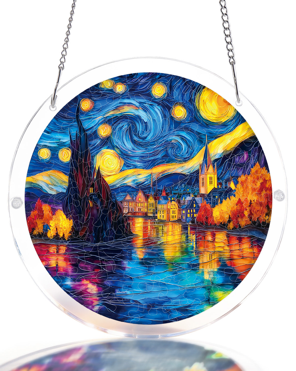 kaayee-suncatcher-puzzle-starlit-village-acrylpuzzle-small image 1
