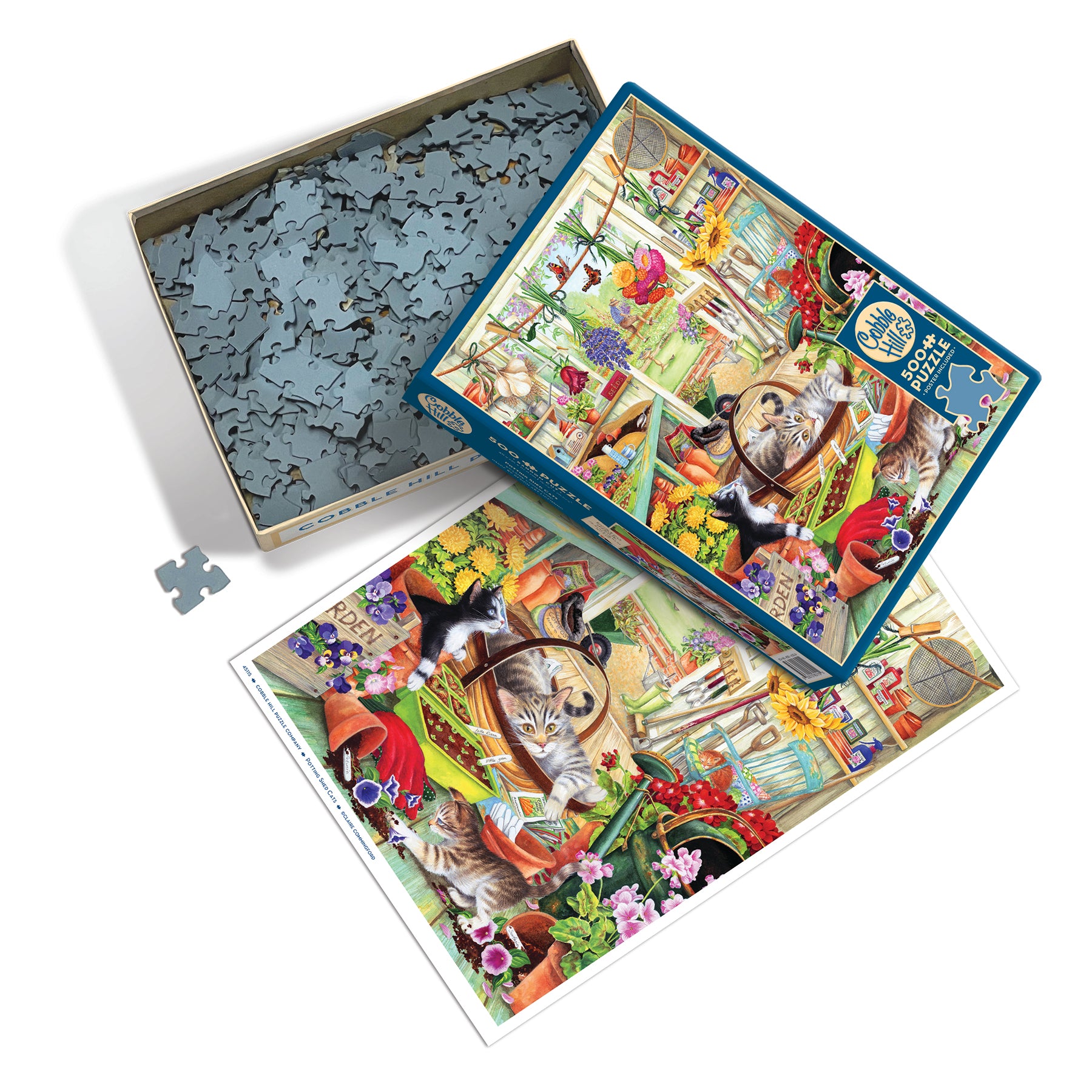 cobble-hill-500-potting-shed-cats-puzzle-500-teile-katzen image 3