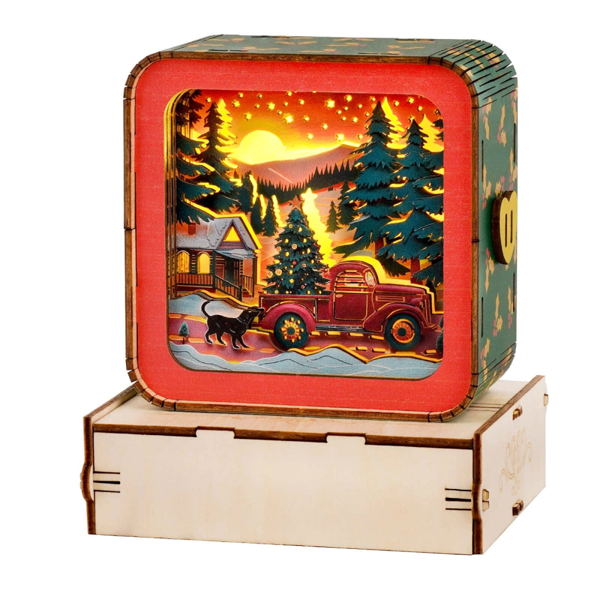 kaayee-night-light-winter-truck-holzpuzzle-nachtlicht-weihnachten image 4