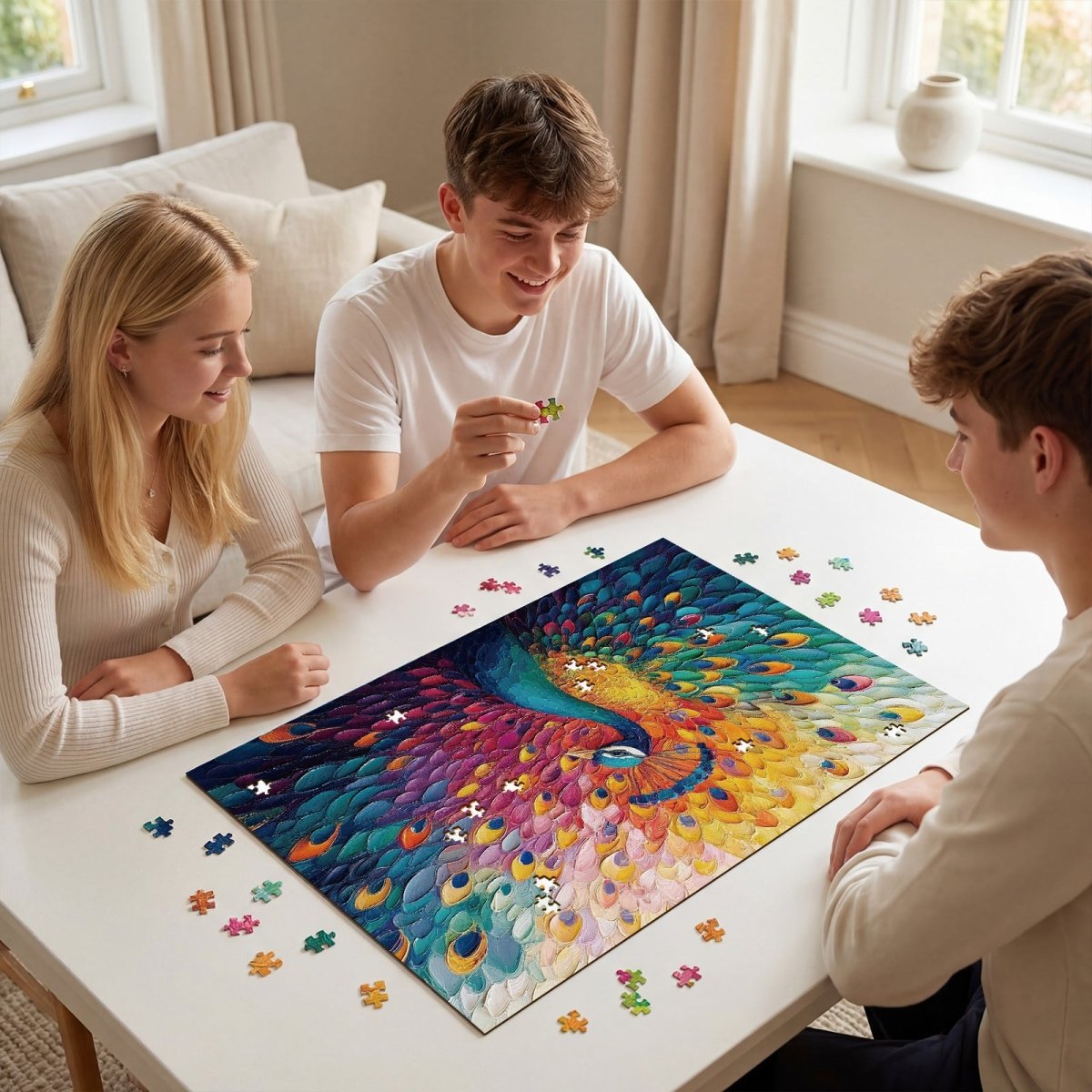 kaayee-cardboard-puzzle-pfau-1000-teile-kartonpuzzle image 4