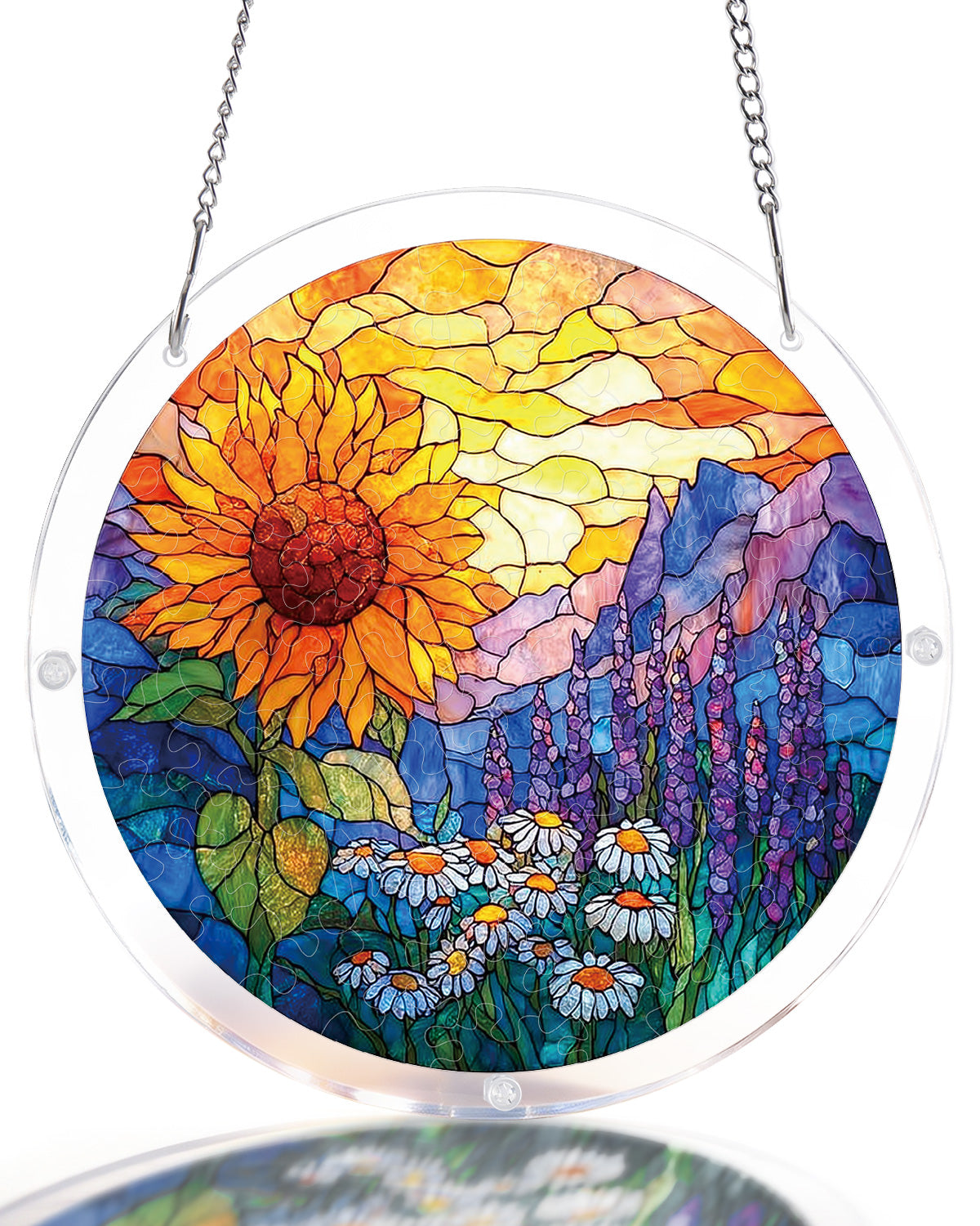 kaayee-suncatcher-puzzle-sunflower-meadow-fensterbild-acryl-small image 1