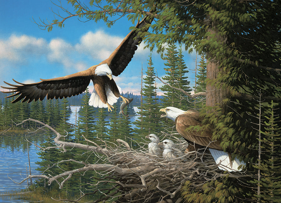 cobble-hill-1000-piece-nesting-eagles-puzzle-1000-teile-adler image 2