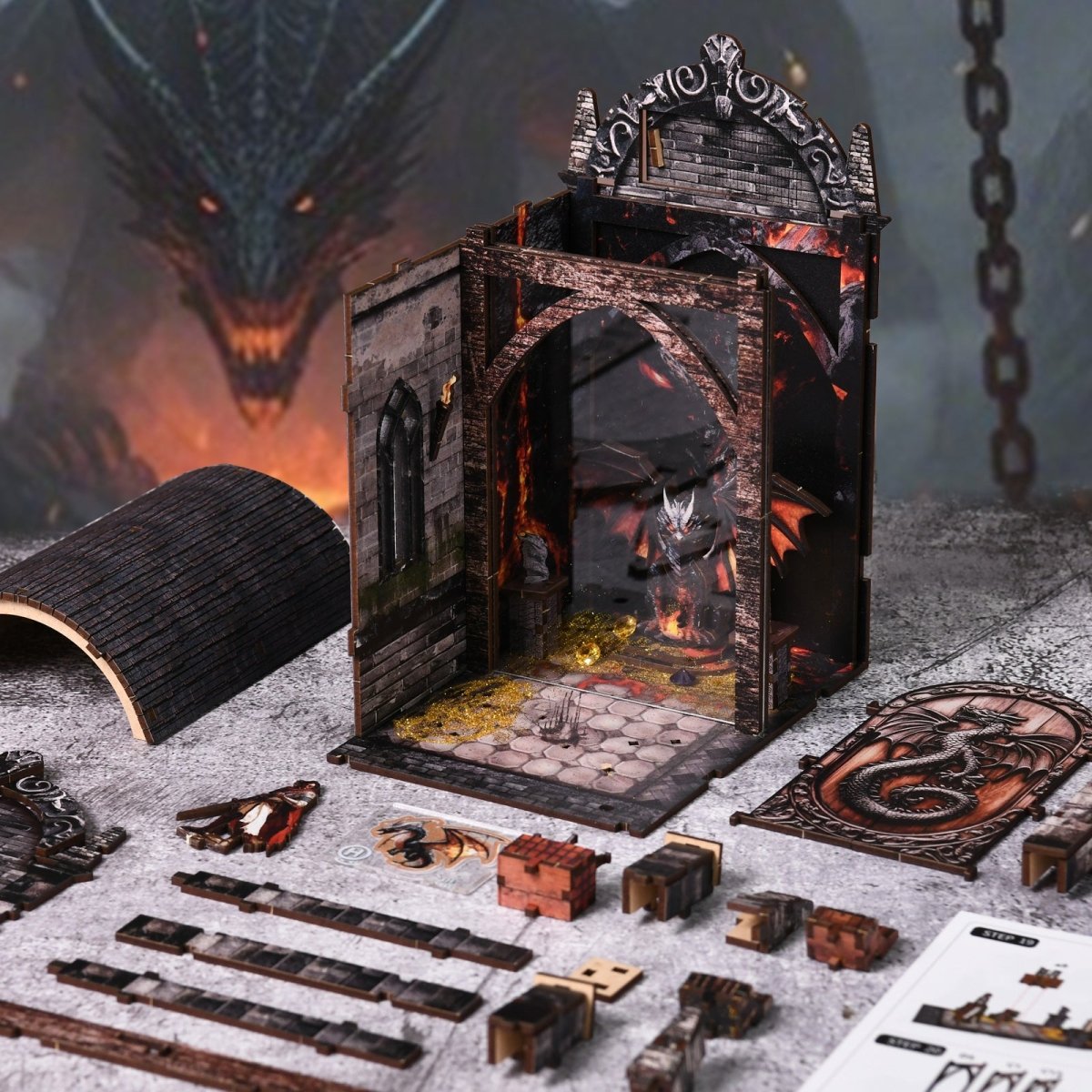 kaayee-book-nook-kit-dragons-treasure-labyrinth-bastelset image 6