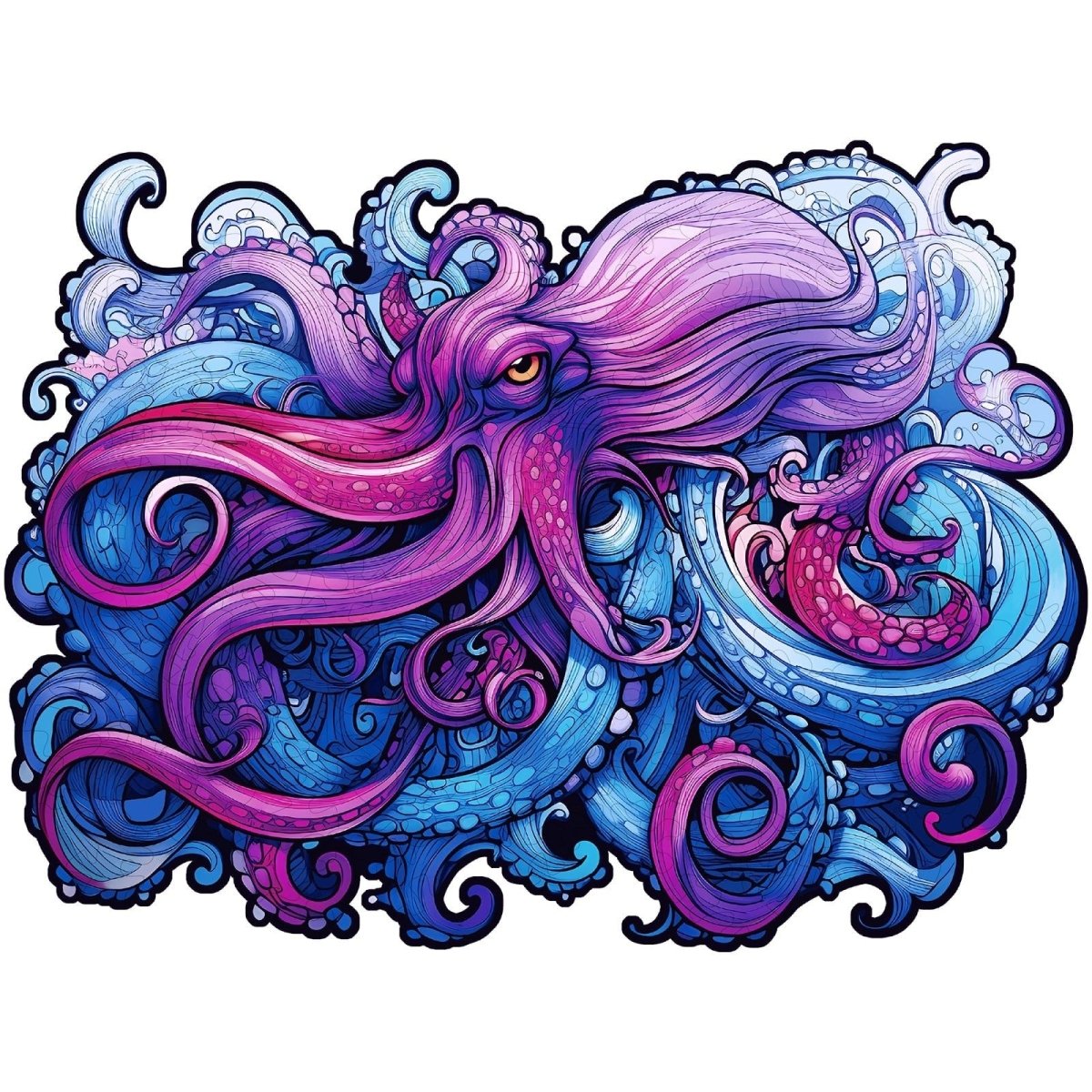 kaayee-wooden-sea-octopus-holzpuzzle-small-tiermotiv image 1